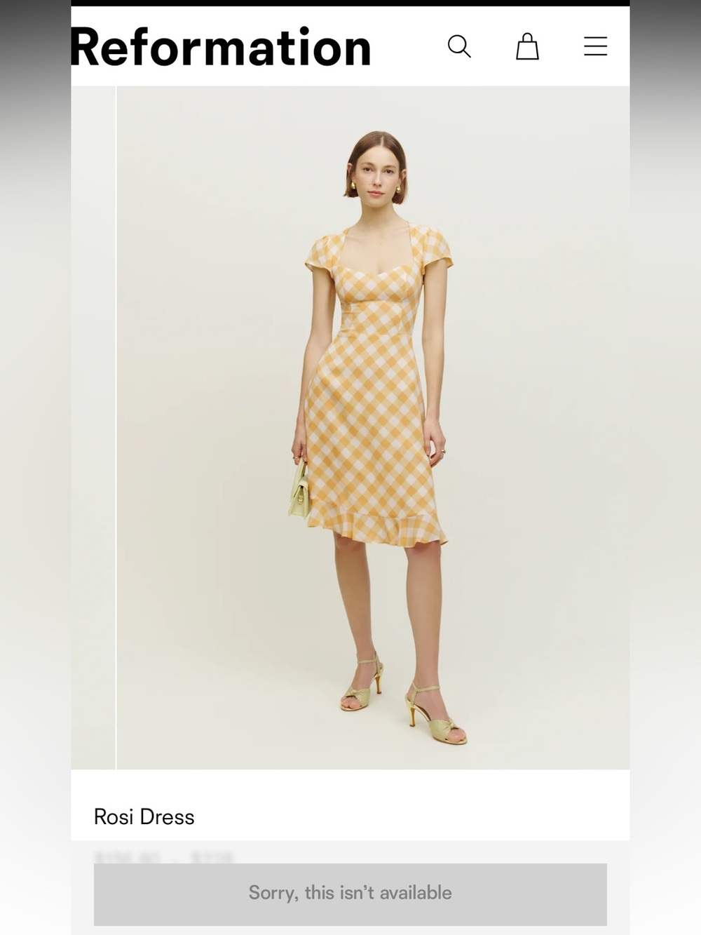 NWT Reformation Rosi Dress